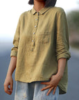 Oshoa™ - Isla Linen Long Sleeve Shirt